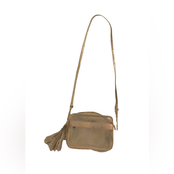 Boutique clear stadium sports venue purse crossbody faux animal print tassel - Picture 8 of 11